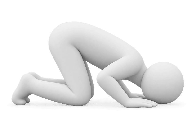 Contact Prayer - Prostrating Figure